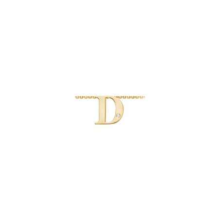 Collana Oro Giallo 9kt lettera D con Diamante Donna Donnaoro - category_name - XDMG De Marchi Gianotti