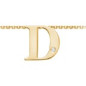 Collana Oro Giallo 9kt lettera D con Diamante Donna Donnaoro