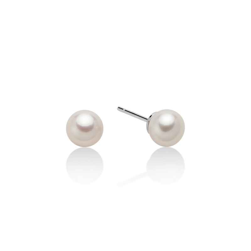 Orecchini oro bianco perle 7-7,5mm PPN775BMV3 Donna Miluna