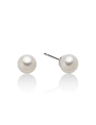 Orecchini Perle Gemelle Oriente 7,5-8 mm Oro Bianco Donna Miluna