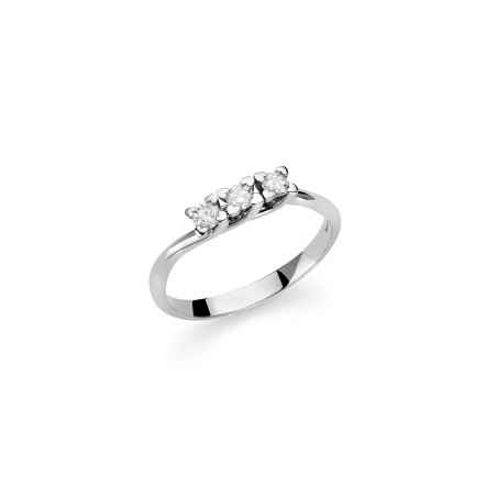 Anello LID3299-024G7 Cuore Trilogy Oro Bianco 0.24ct Donna Miluna