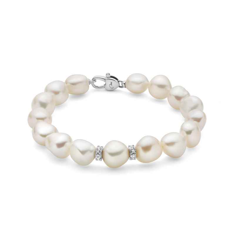 Bracciale argento perle barocche topazi PBR3679 Donna Miluna