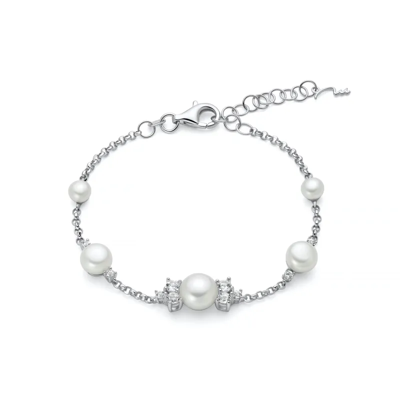 Bracciale argento perle topazi Andromeda PBR3753 Donna Miluna
