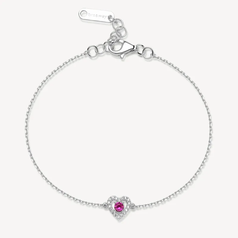 Bracciale Fancy con Cuore color Rubino Donna Brosway