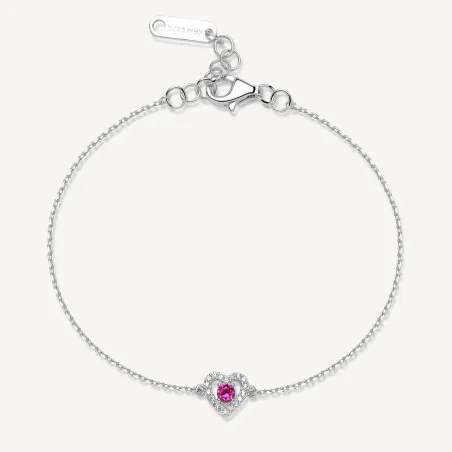 Bracciale Fancy con Cuore color Rubino Donna Brosway