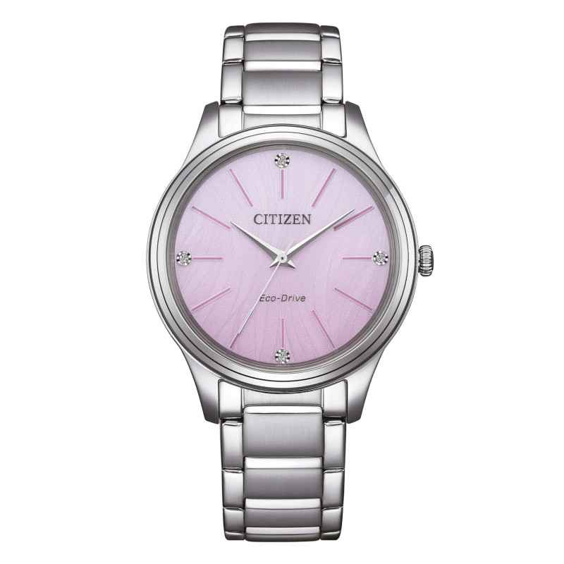 Orologio Elegance rosa 4 diamanti EM1220-58X Donna Citizen Orologio Elegance rosa 4 diamanti EM1220-58X Donna Citizen