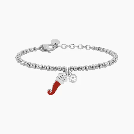 Bracciale Sfere con Cornetto Portafortuna Donna Kidult