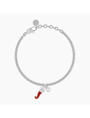 Bracciale Sfere con Cornetto Portafortuna Donna Kidult