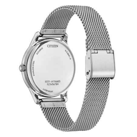 Orologio Elegance bianco mesh diamanti EM1220-82A Donna Citizen