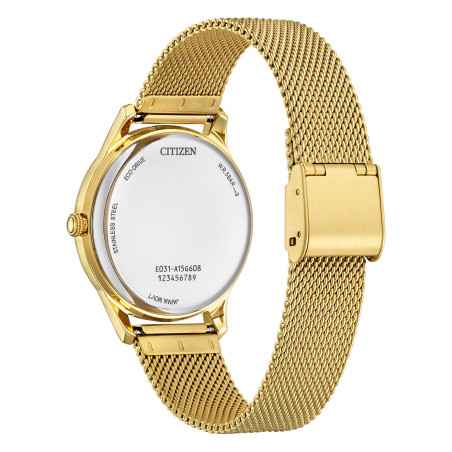 Orologio Elegance oro mesh 4 diamanti EM1222-87A Donna Citizen