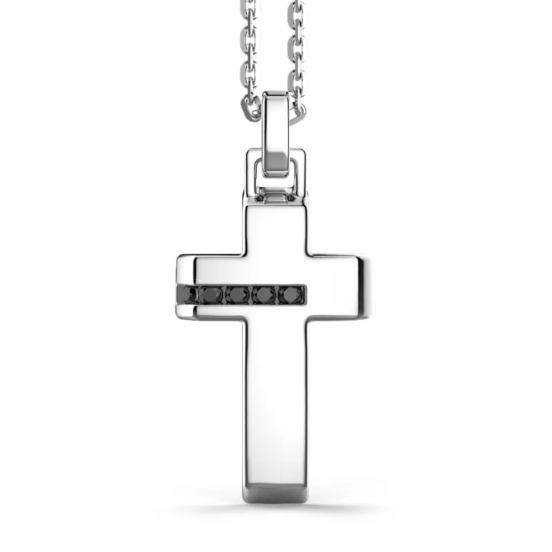 Collana Pendente Croce e Spinelli Uomo Zancan