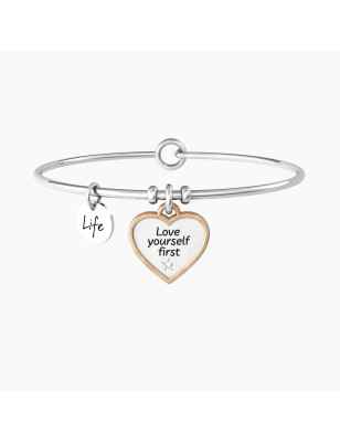 Bracciale Rigido ciondolo Cuore/Autostima Donna Kidult