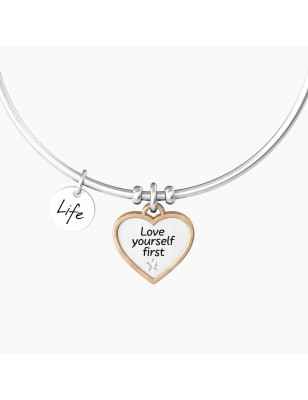 Bracciale Rigido ciondolo Cuore/Autostima Donna Kidult
