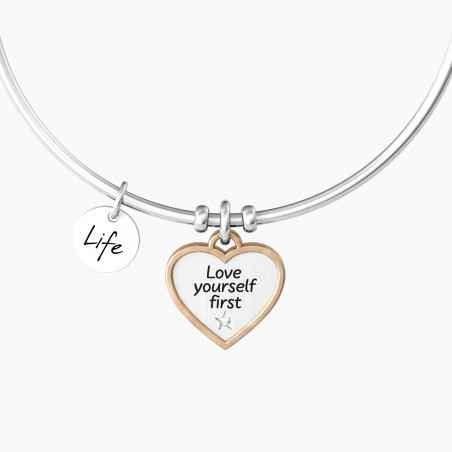 Bracciale Rigido ciondolo Cuore/Autostima Donna Kidult