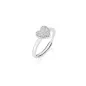 Anello Cuore Luminoso Pavé Regolabile mis.10/14 Donna Amen