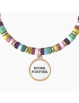 Bracciale Portafortuna con pietre e ciondolo Quadrifoglio Donna Kidult - category_name - XDMG De Marchi Gianotti
