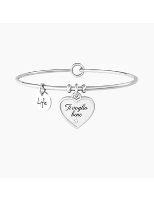 Bracciale Rigido con Ciondolo Ti Voglio Bene Donna Kidult