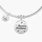 Bracciale Rigido con Ciondolo Quadrifoglio Buona Fortuna Donna Kidult Bracciale Rigido con Ciondolo Quadrifoglio Buona Fortuna Donna Kidult
