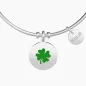 Bracciale Rigido con Ciondolo Quadrifoglio Buona Fortuna Donna Kidult Bracciale Rigido con Ciondolo Quadrifoglio Buona Fortuna Donna Kidult
