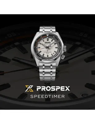 Orologio Speedtimer SPB513J1 bianco nero automatico 72h Uomo Seiko