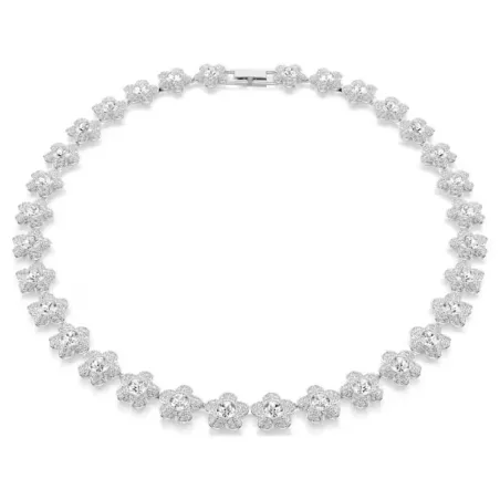 Collana Ariana Grande,Fiori, Bianchi, Taglio Round Donna Swarovski