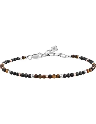 Bracciale Terra con Pietre Nere e Marroni Uomo Morellato