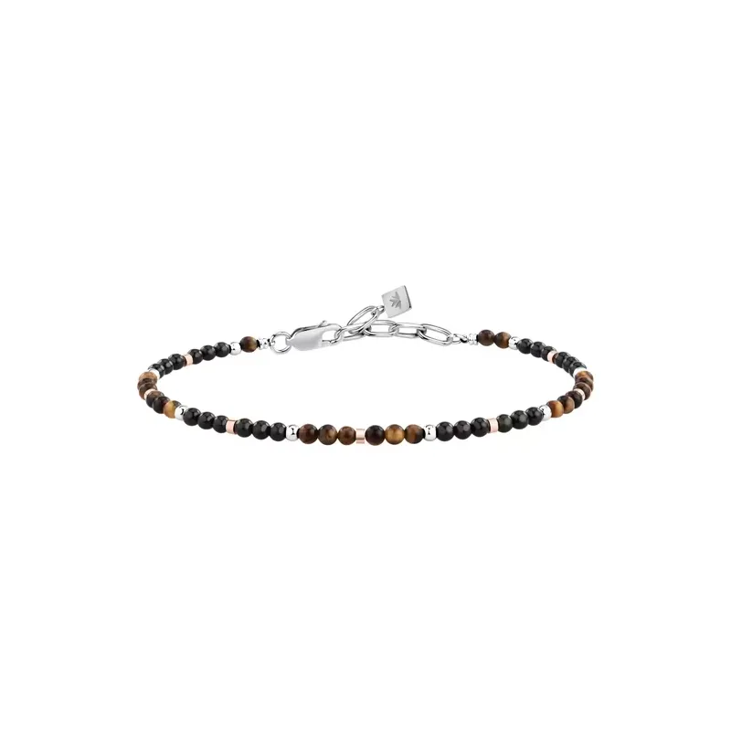 Bracciale Terra con Pietre Nere e Marroni Uomo Morellato