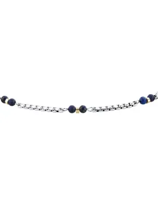 Bracciale Terra in Acciaio e Lapislazzuli Blu Uomo Morellato