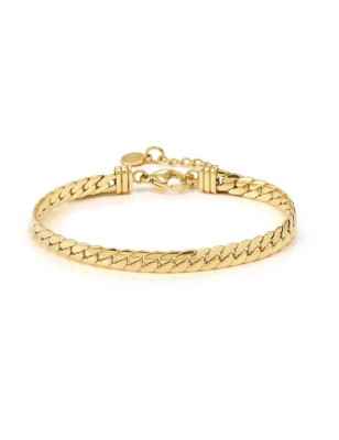 Bracciale Dorato Ecclettica Maglia Piatta Donna Nomination