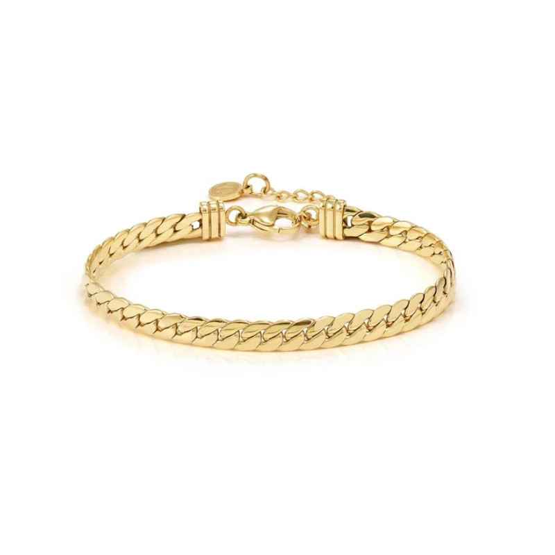 Bracciale Dorato Ecclettica Maglia Piatta Donna Nomination