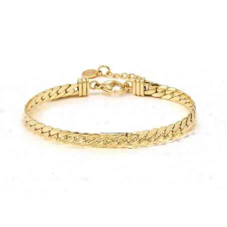 Bracciale Dorato Ecclettica Maglia Piatta Donna Nomination