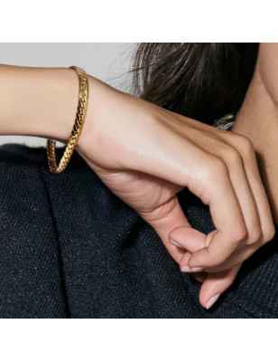 Bracciale Dorato Ecclettica Maglia Piatta Donna Nomination