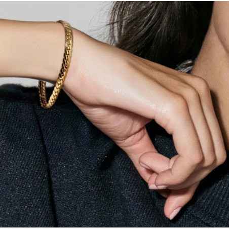Bracciale Dorato Ecclettica Maglia Piatta Donna Nomination