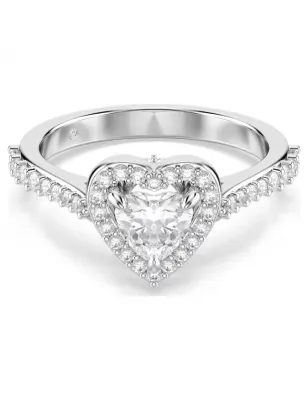 Anello Cuore Bianco Una Angelic mis.58 Donna Swarovski