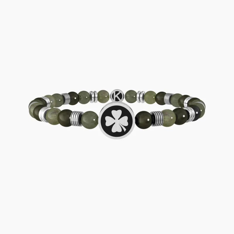 Bracciale Elastico Quadrifoglio Good Luck Uomo Kidult