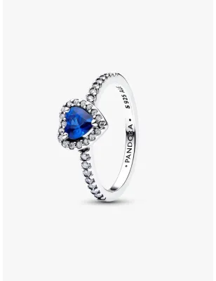 Anello Cuore in Rilievo Blu mis.54 Donna Pandora