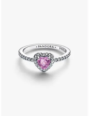 Anello Cuore in Rilievo Viola mis.54 Donna Pandora