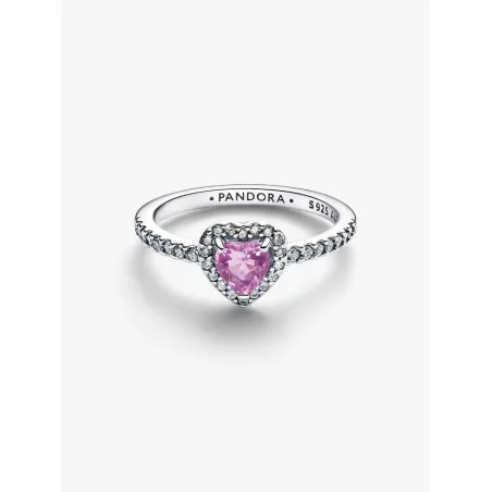 Anello Cuore in Rilievo Viola mis.54 Donna Pandora