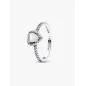 Anello Cuore in Rilievo Bianco mis.52 Donna Pandora