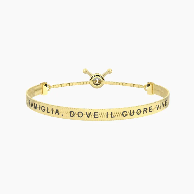 Bracciale Regolabile Dorato Famiglia Donna Kidult Bracciale Regolabile Dorato Famiglia Donna Kidult