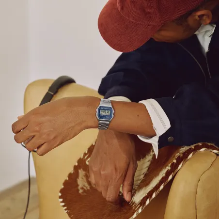 Orologio Vintage A158WEA-2EF cornice blu scuro Casio