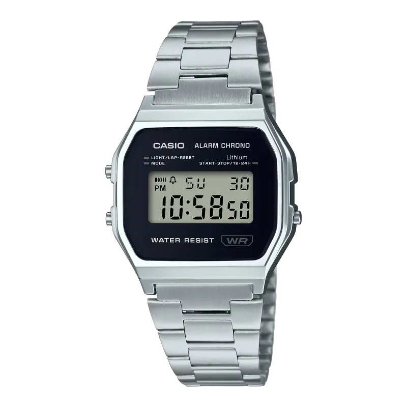 Orologio Vintage A158WEA-1EF nero acciaio crono Casio Orologio Vintage A158WEA-1EF nero acciaio crono Casio