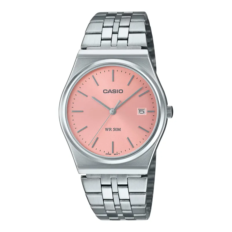 Orologio MTP-B145D-4AVEF rosa corallo acciaio retrò Donna Casio Orologio MTP-B145D-4AVEF rosa corallo acciaio retrò Donna Casio