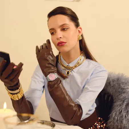 Orologio MTP-B145D-4AVEF rosa corallo acciaio retrò Donna Casio