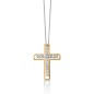 COLLANA CROCE DUE ORI DIAMANTE DONNA MILUNA I DIAMANTI COLLANA CROCE DUE ORI DIAMANTE DONNA MILUNA I DIAMANTI
