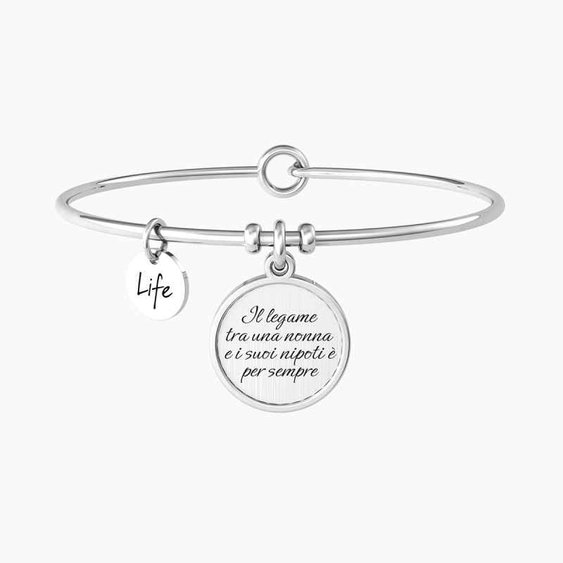 Bracciale Rigido con Ciondolo Nonna/Legame per Sempre Donna Kidult Bracciale Rigido con Ciondolo Nonna/Legame per Sempre Donna Kidult