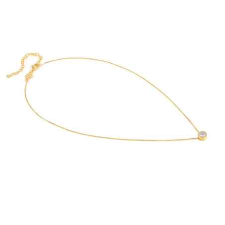 Collana dorata Seidivina zircone centrale bianco Donna Nomination