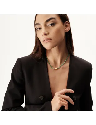 Collana Magnetica System con Pietre Verdi Donna Breil