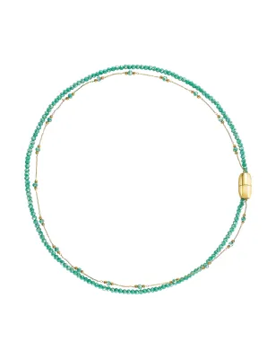 Collana Magnetica System con Pietre Verdi Donna Breil