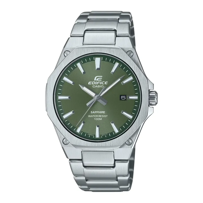 Orologio Edifice Slim vetro zaffiro quadrante verde EFR-S10 Uomo Casio Orologio Edifice Slim vetro zaffiro quadrante verde EFR-S10 Uomo Casio